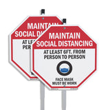 Maintain Social Distancing At Least 6ft. From Person to Person Face Mask Must Be Worn