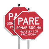 Pare Sonar Bocina Proceder Con Precaución
