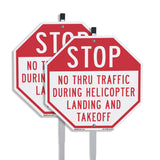 Stop No Thru Traffic During Helicopter Landing and Takeoff