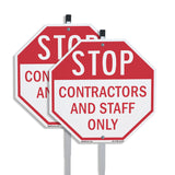 Stop Contractors and Staff Only