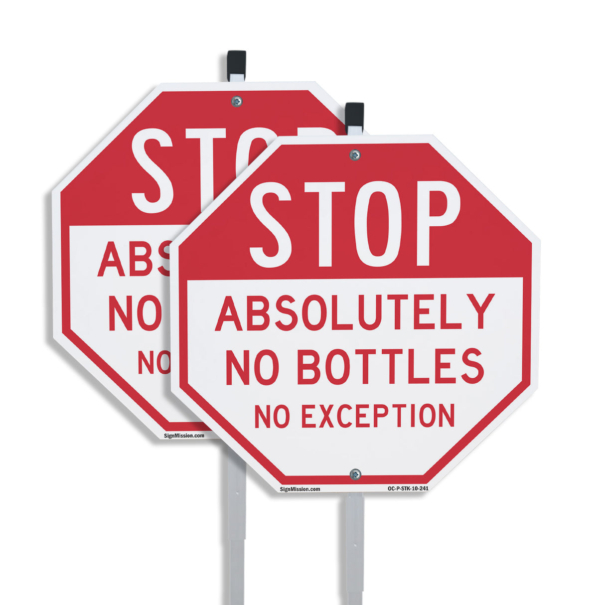Stop Absolutely No Bottles No Exception