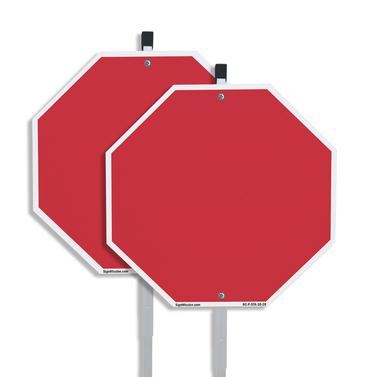 Blank Sign Red Background