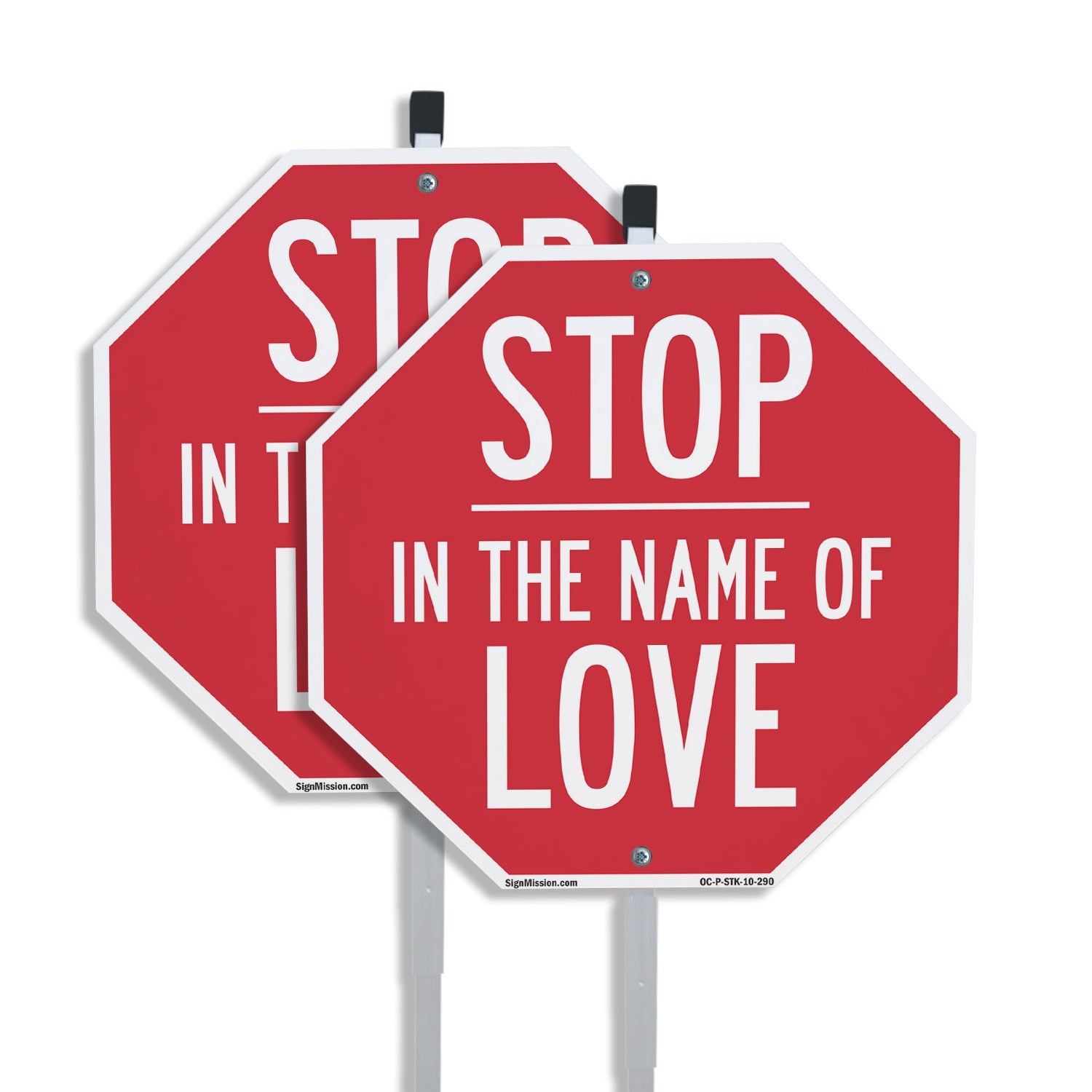 Stop In the Name of Love Octagon Sign - Thumbnail 2