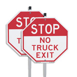Stop No Truck Exit