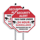 Security Alert This Farm Under 24 Hour Surveillance Trespassers Will Be Prosecuted