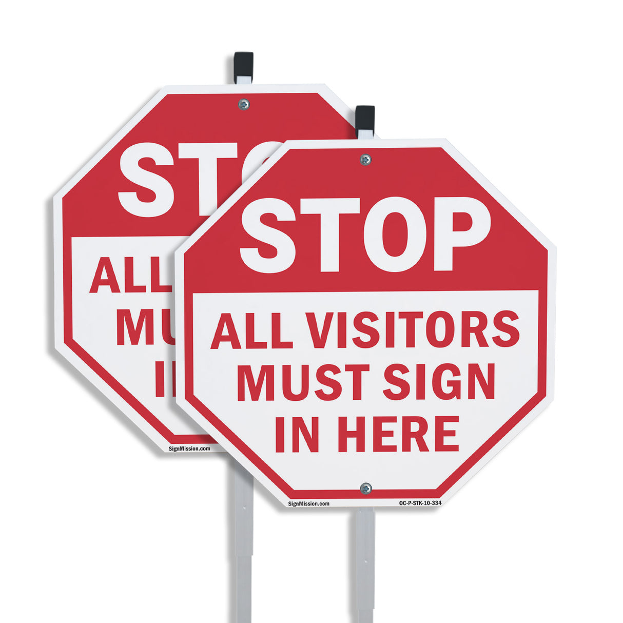 Stop All Visitors Must Sign in Here