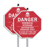 Danger Chemical Storage Authorized Persons Only in Case of Fire Use Extreme Caution