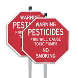 Warning Pesticides Fire Will Cause Toxic Fumes No Smoking