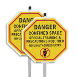 Danger Confined Space Special Training & Precautions Required No Unauthorized Entry