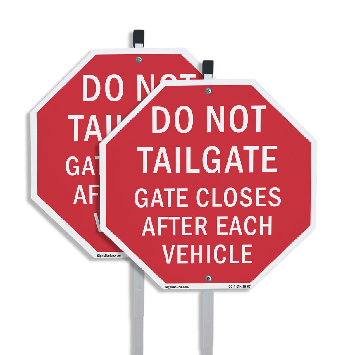 Do Not Tailgate Gate Closes After Each Vehicle