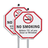 No Smoking Within 75' Of Any Door or Window