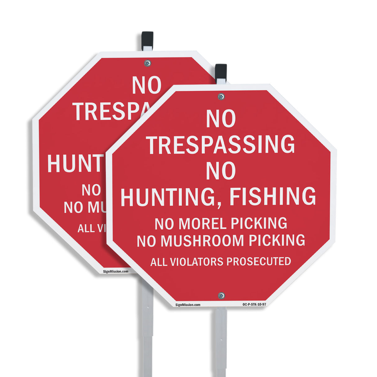 No Trespassing No Hunting Fishing No Morel Picking No Mushroom Picking All Violators Prosecuted