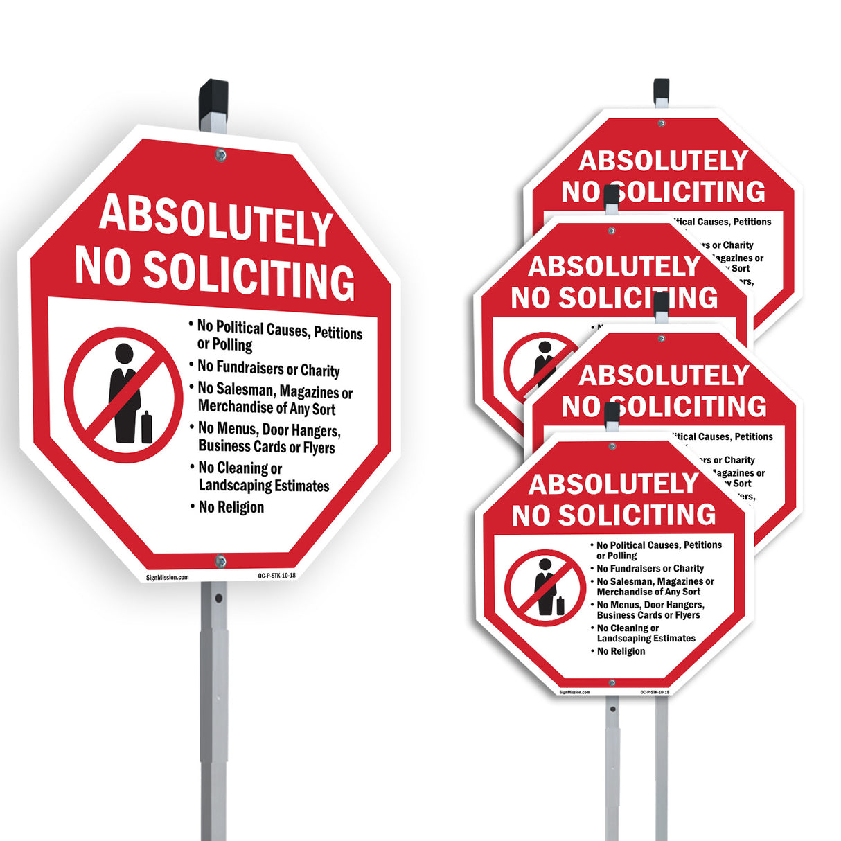 Absolutely No Soliciting No Political Causes Petitions or Polling