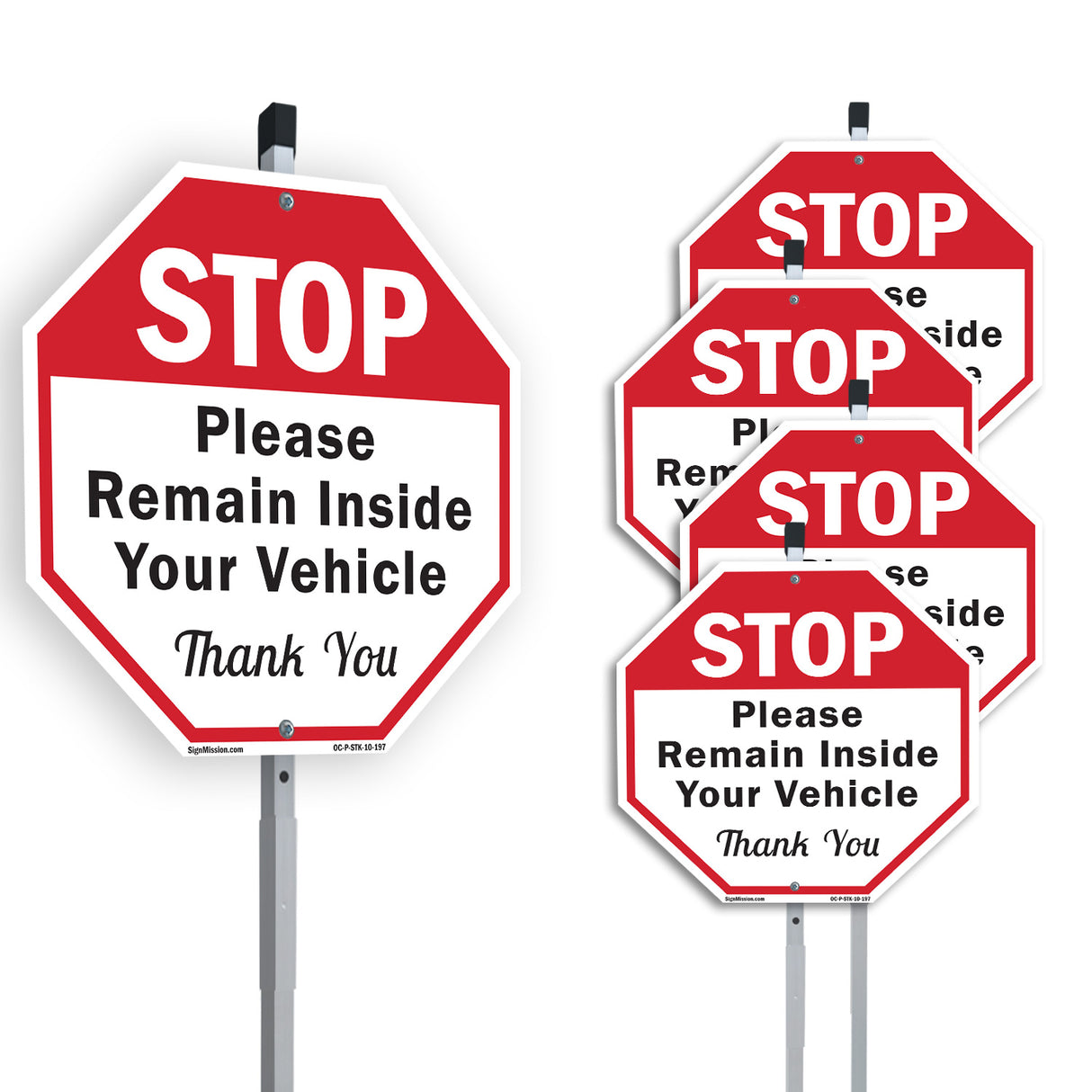 Stop Please Remain Inside Your Vehicle Thank You