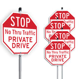 Stop No Thru Traffic Private Drive