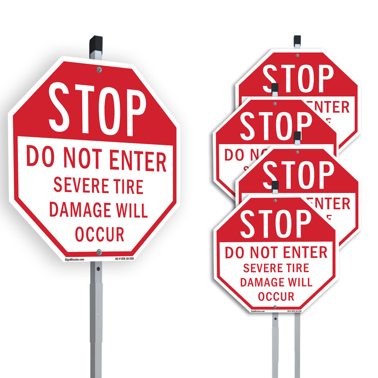 Stop Do Not Enter Severe Tire Damage Will Occur