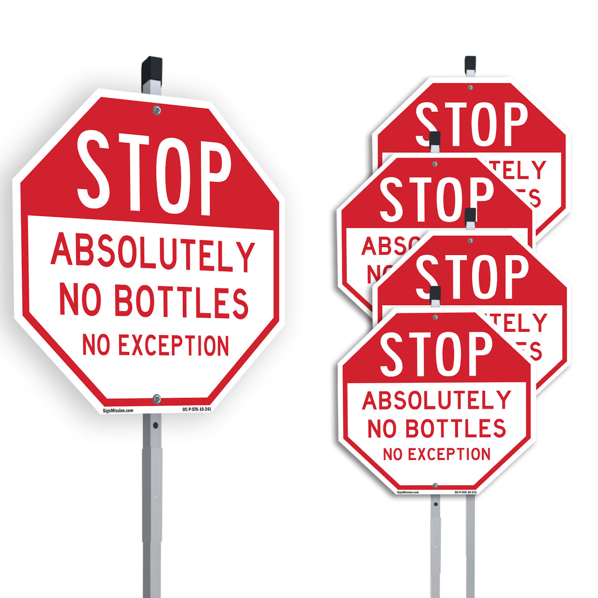 Stop Absolutely No Bottles No Exception