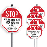 Stop All Drivers Must Stop Here For С-трат Inspection