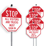 Stop All Visitors and Trucks Must Sign In