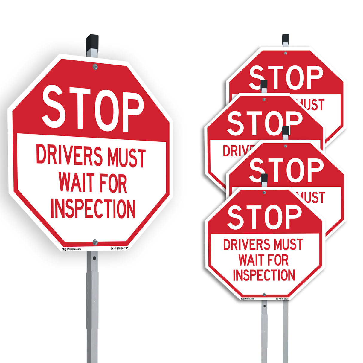 Stop Drivers Must Wait for Inspection