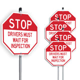 Stop Drivers Must Wait for Inspection