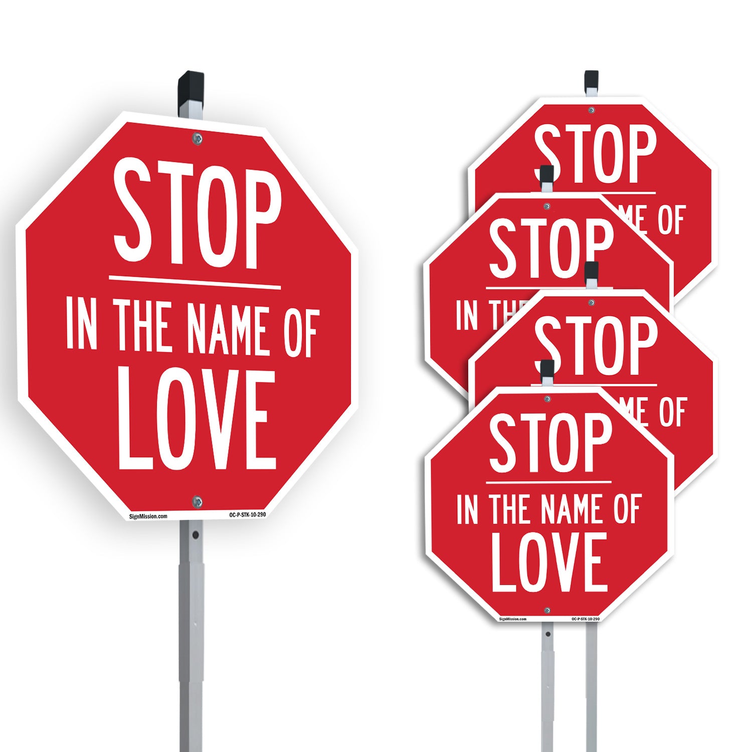 Stop In the Name of Love Octagon Sign - Thumbnail 4