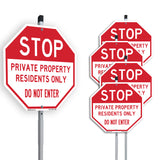Stop Private Property Residents Only Do Not Enter
