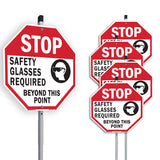 Stop Safety Glasses Required Beyond This Point