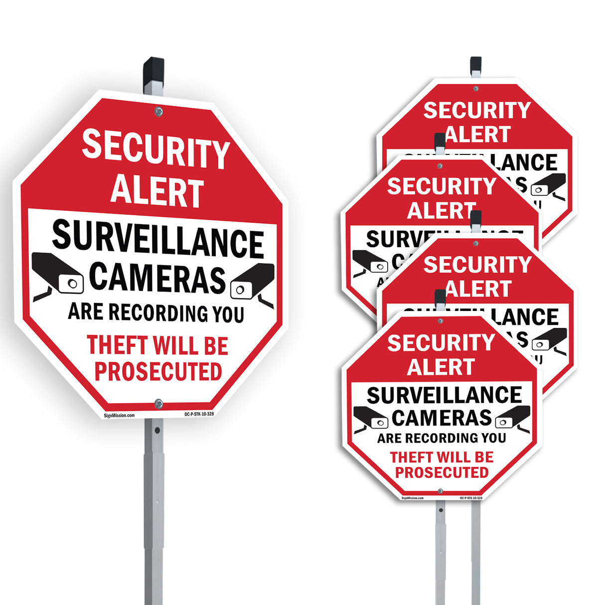 Security Alert Surveillance Cameras Are Recording You Theft Will Be Prosecuted