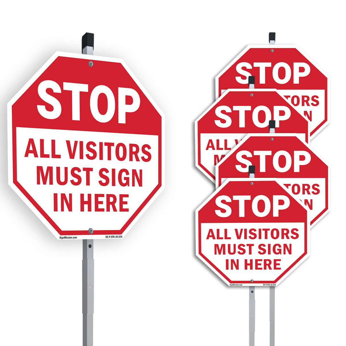Stop All Visitors Must Sign in Here