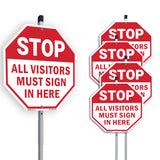 Stop All Visitors Must Sign in Here