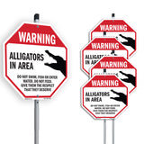 Warning Alligators in Area Do Not Swim Fish or Enter Water. Do Not Feed. Give Them the Respect That They Deserve