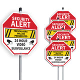 Security Alert Trespassers Will Be Prosecuted 24 Hour Video Surveillance