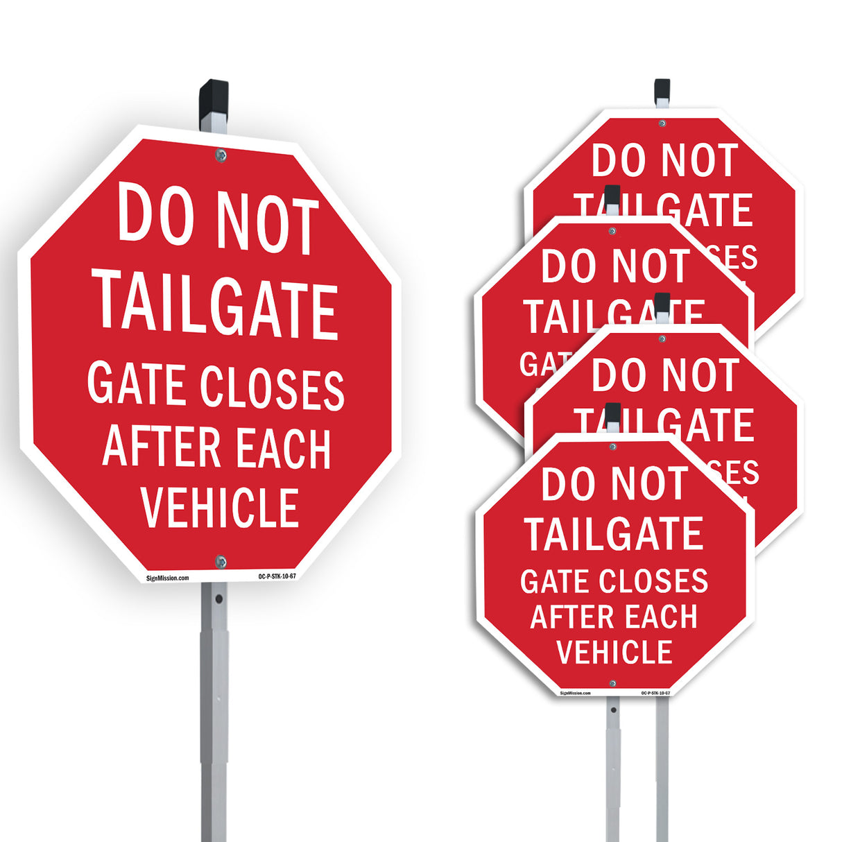 Do Not Tailgate Gate Closes After Each Vehicle