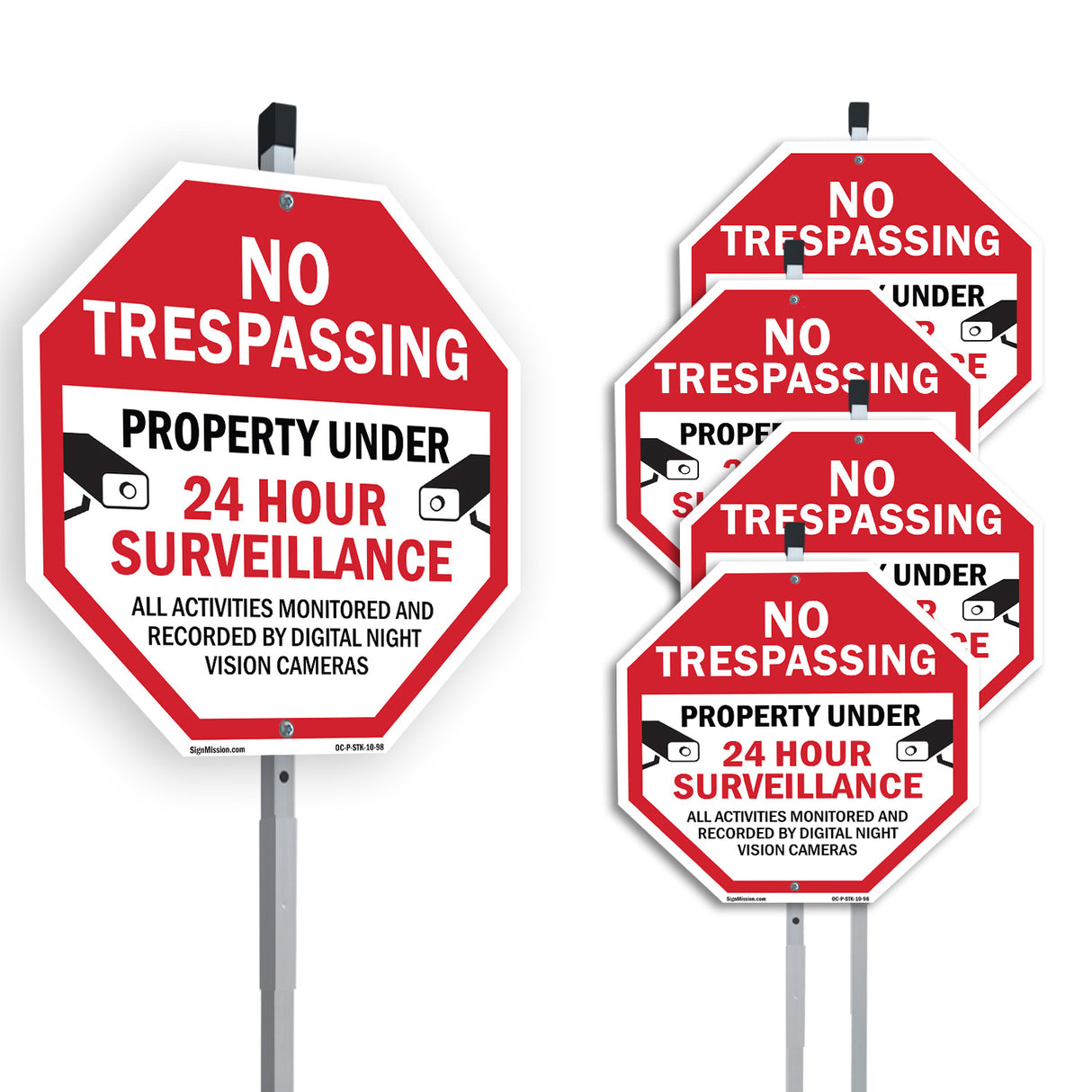 No Trespassing Property Under 24 Hour Surveillance All Activities Monitored and Recorded by Digital Night Vision Cameras