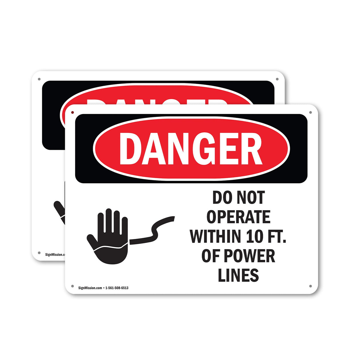 Do Not Operate Within 10 Ft. Of Power Lines