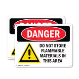 Do Not Store Flammable Materials