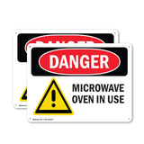 Microwave Oven In Use