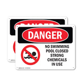 No Swimming Pool Closed Chemicals In Use
