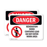 Renovation Work Contains Lead Do Not Enter