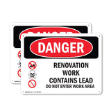 Renovation Work Contains Lead Do Not Enter