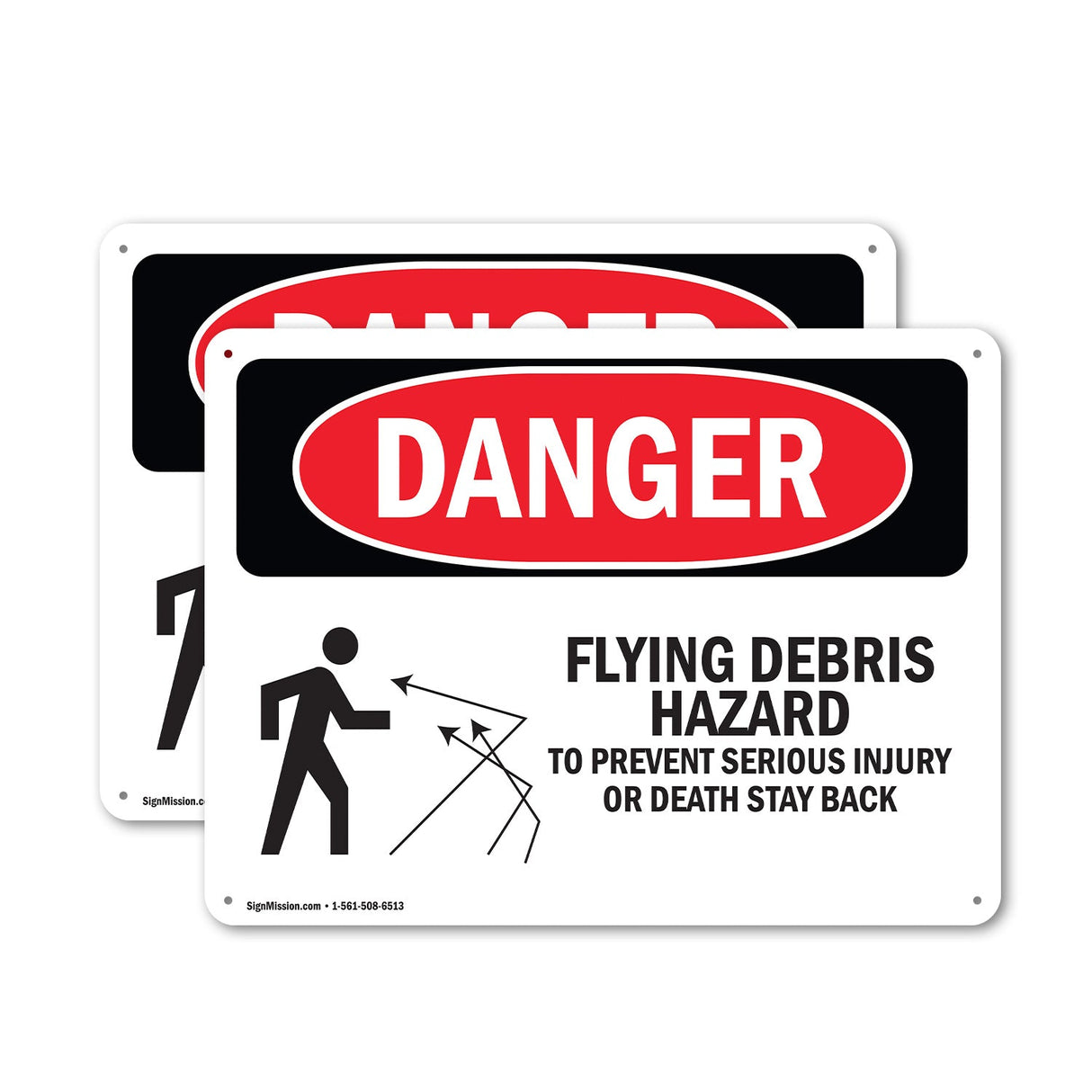 Flying Debris Stay Back
