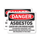 Asbestos Cancer and Lung Disease Hazard Authorized Personnel Only Respirators