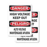 High Voltage Keep Out (Bilingual)