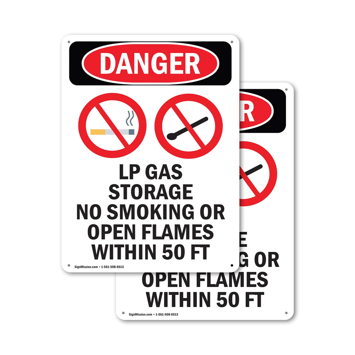 LP Gas Storage No Smoking Open Flames 50 Ft