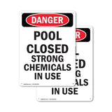 Pool Closed Strong Chemicals In Use
