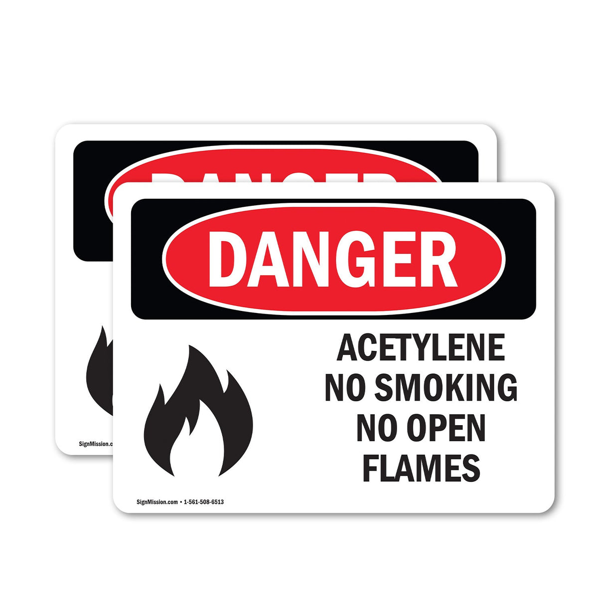 Acetylene No Smoking No Open Flames