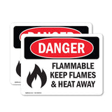 Flammable Keep Flames And Heat Away