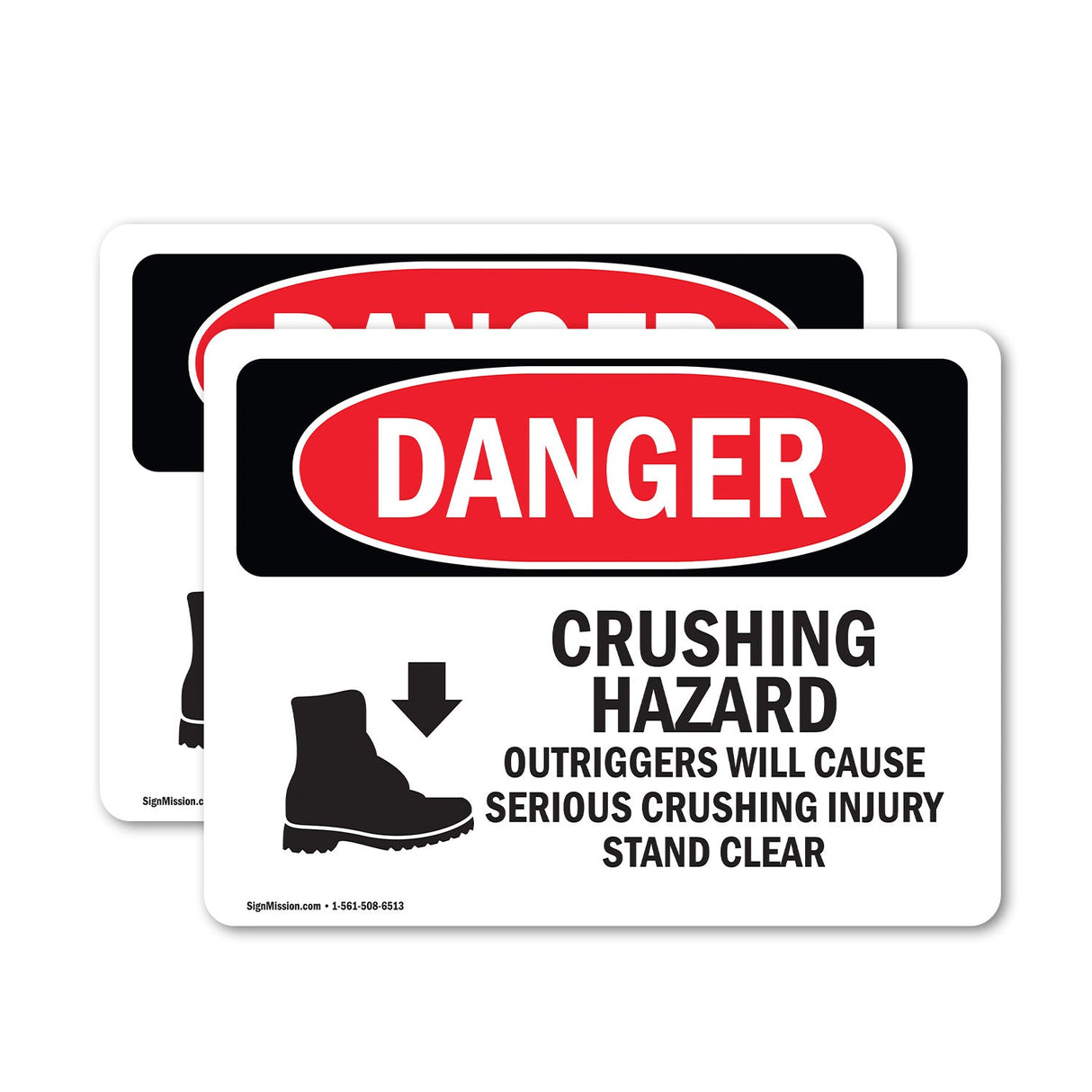 Crushing Hazard Outriggers Stand Clear