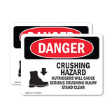 Crushing Hazard Outriggers Stand Clear